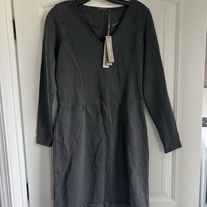 Anthro Long Sleeve Charcoal Dress